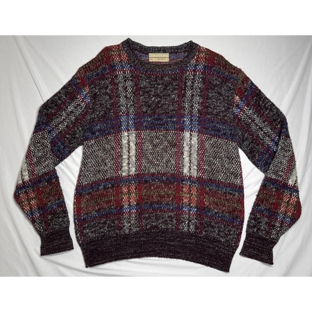 Vintage Loafers Reed St James‎ 90s Grunge Grandpa Multicolor Sweater Mens Medium